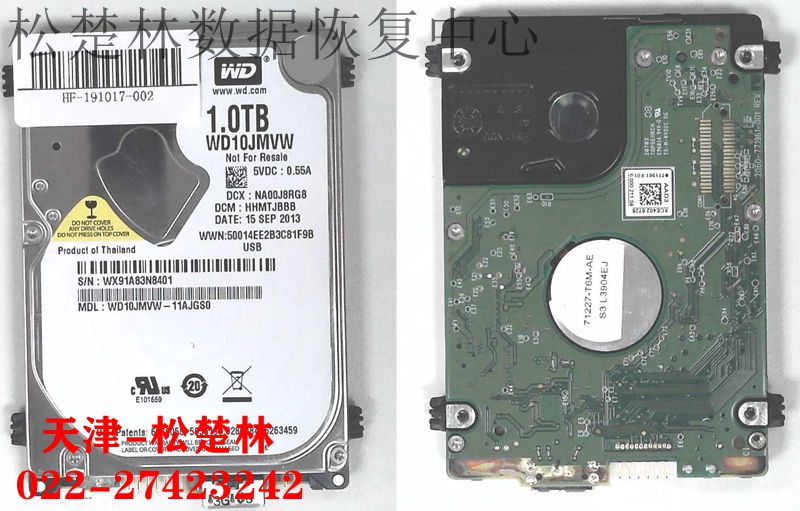 西数1T移动硬盘有坏道数据恢复成功